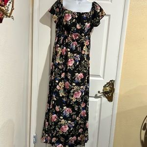 SHEIN Curve Black Maxi Dress with slits